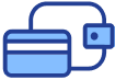 A minimalistic icon shows a blue credit card and wallet, symbolizing Coinmama's buy crypto options.