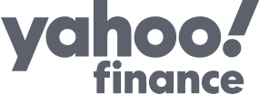 The Yahoo Finance logo features bold "yahoo!" and thin "finance" text; useful for Coinmama users to buy bitcoin.