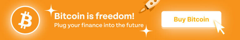 A banner with "Bitcoin is freedom!" and "Buy BTC" button to purchase crypto on Coinmama.